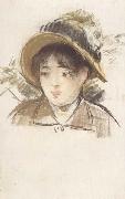 Edouard Manet, Jeune fille en chapeau d'ete (mk40)
